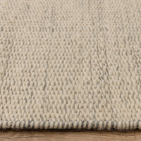 grey flatweave wool rug closeup border