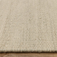 sage flatweave wool rug closeup border