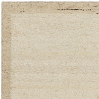 beige wool rug closeup corner