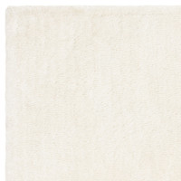ivory shaggy rug closeup corner