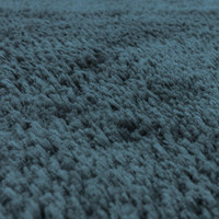 petrol  shaggy rug closeup detail