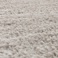 silver shaggy rug closeup detail