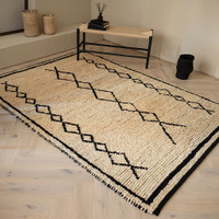Souk Bleach Black Jute Rug