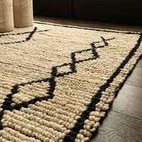 Souk Bleach Black Jute Rug