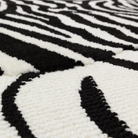 Wilder Zebra Mono Contemporary Rug