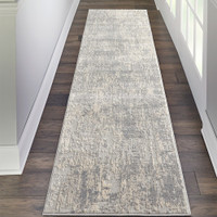 Rustic Textures RUS01 Ivory Silver Abstract Rug