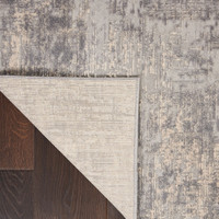 Rustic Textures RUS01 Ivory Silver Abstract Rug