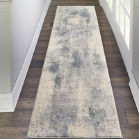 Rustic Textures RUS02 Blue Ivory Abstract Rug
