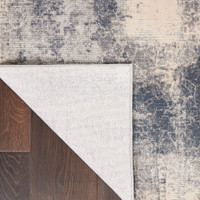 Rustic Textures RUS02 Blue Ivory Abstract Rug