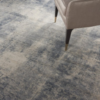 Rustic Textures RUS02 Blue Ivory Abstract Rug