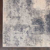 Rustic Textures RUS02 Blue Ivory Abstract Rug