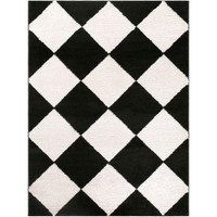 Tivoli Shaggy Diamond Black Rug