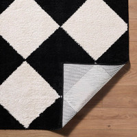 Tivoli Shaggy Diamond Black Rug