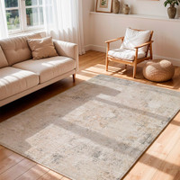 Nathan Abstract Modern Marble Beige Rug