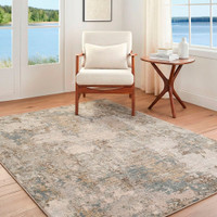 Arda Abstract Modern Marble Grey Rug