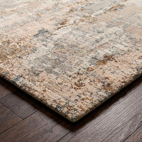 Arda Abstract Modern Marble Taupe Rug