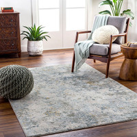 Dresden Abstract Modern Grey Rug
