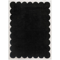 Fossay Washable Modern Shaggy Black Rug