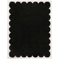 Fossay Washable Modern Shaggy Black Rug