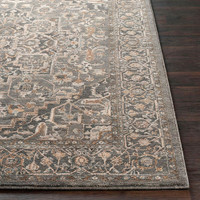 Arda Vintage Traditional Grey Rug