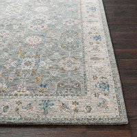 Dresden Vintage Traditional Grey Rug