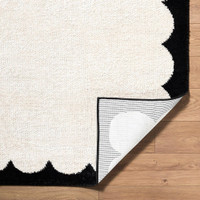Fossay Washable Modern Shaggy Cream Rug