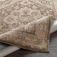 Arda Vintage Traditional Brown Taupe Rug