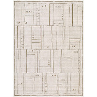 Alba Modern Graphic Taupe Brown Rug