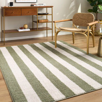 Fossay Washable Modern Shaggy Green Rug