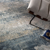 Brunswick Abstract Modern Blue Beige Rug