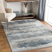 Brunswick Abstract Modern Blue Beige Rug
