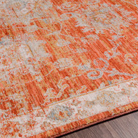 Avant Garde Vintage Traditional Orange Rug