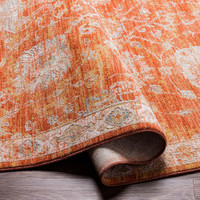 Avant Garde Vintage Traditional Orange Rug
