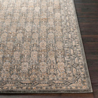 Arda Vintage Traditional Grey Green Rug
