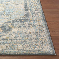 Avellino Vintage Traditional Boho Blue Rug