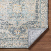 Avellino Vintage Traditional Boho Blue Rug
