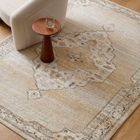 Fifth Avenue Vintage Traditional Brown White Rug