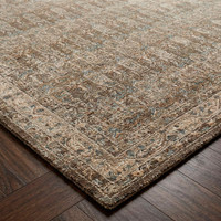 Arda Vintage Traditional Dark Taupe Rug