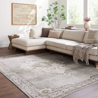 Fifth Avenue Vintage Traditional Grey Green Rug