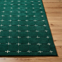 Brook Modern Wool Green Rug