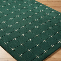 Brook Modern Wool Green Rug