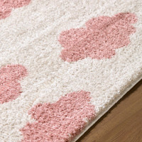 Fossay Washable Cloud Shaggy Ivory Rug