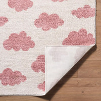 Fossay Washable Cloud Shaggy Ivory Rug