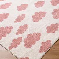 Fossay Washable Cloud Shaggy Ivory Rug