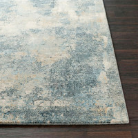 Avellino Abstract Modern Marble Blue Rug