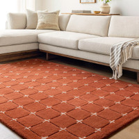 Brook Modern Wool Terracotta Rug