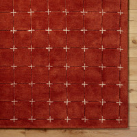 Brook Modern Wool Terracotta Rug