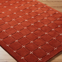 Brook Modern Wool Terracotta Rug
