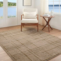 La Luna Modern Graphic Taupe Rug