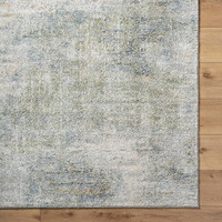 Avellino Abstract Modern Marble Green Grey Rug